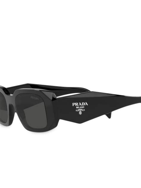 prada eyewear runway geometric-frame sunglasses